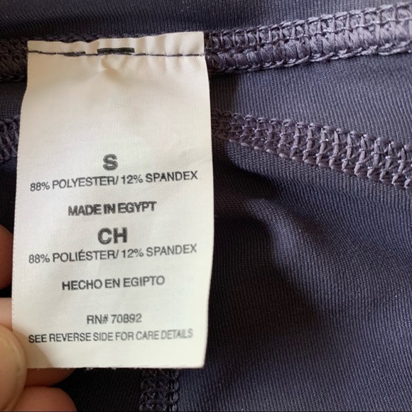 𝅺APANA Charcoal Gray Cropped Leggings With Calf Cutout Detail Size Small (907) - Picture 5 of 10